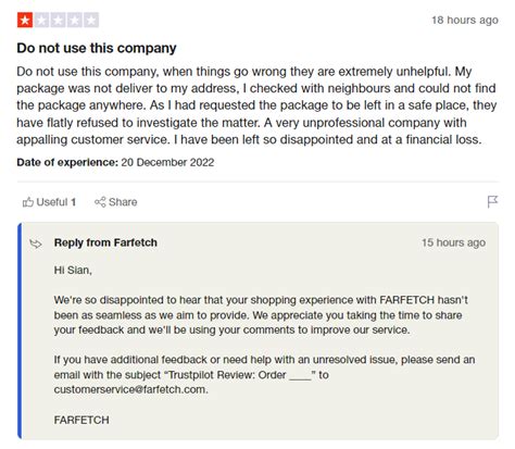 farfetch complaints.